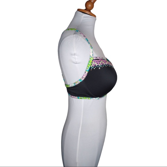 **SOLD**VS Embroidered Sequin Bikini Top - Picture 3 of 9